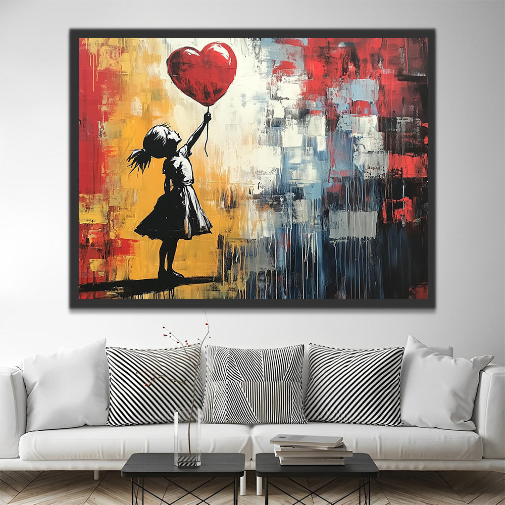 Het Meisje met de Ballon Schilderen op Nummers