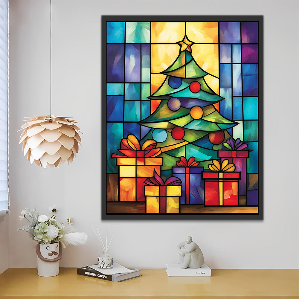 Kerstboom en Cadeaus Schilderen op Nummers