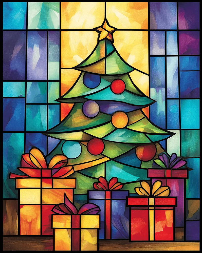 Kerstboom en Cadeaus Schilderen op Nummers