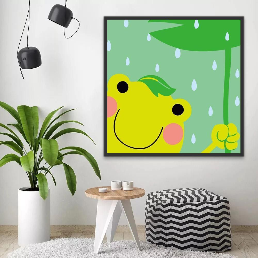 Kikker in de Regen Schilderen op Nummers Kinderen