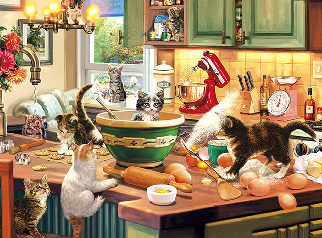 Kittens in de Keuken Schilderen op Nummers