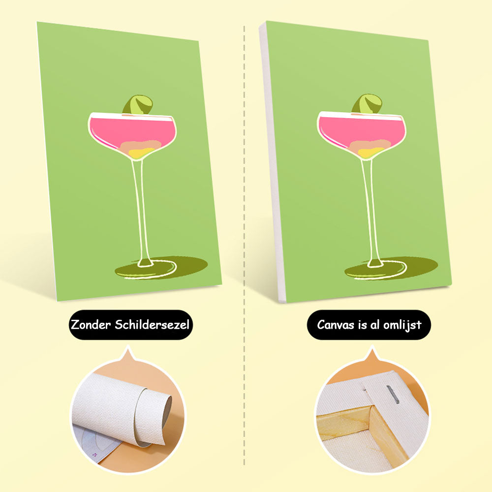 Kleurrijke Cocktails 6 Stuks Mini Schilderen op Nummers