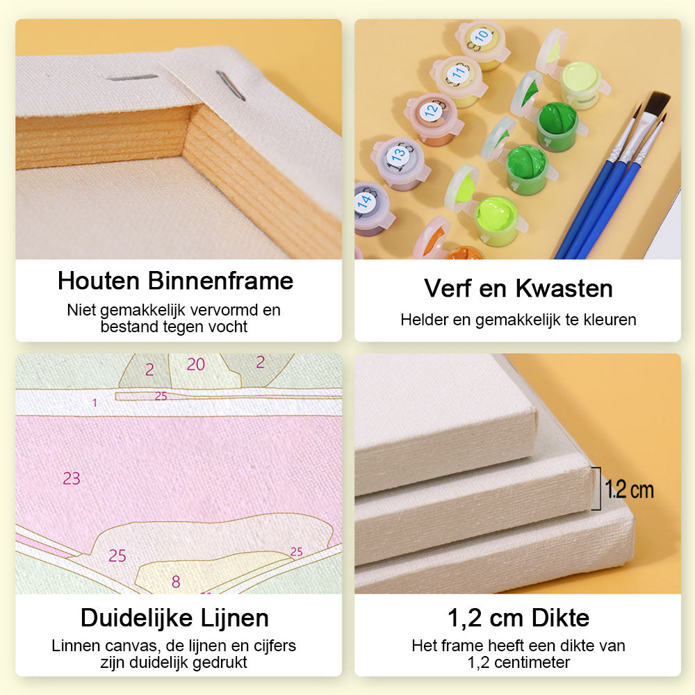 Kleurrijke Cocktails 6 Stuks Mini Schilderen op Nummers