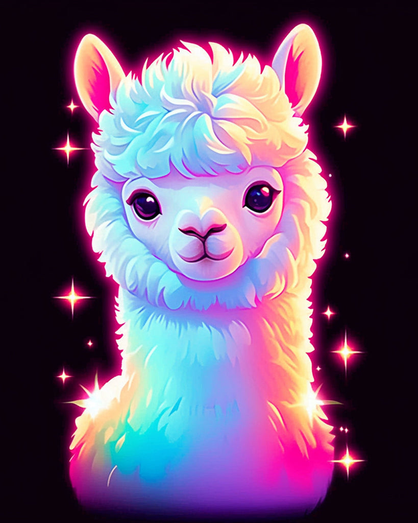 Kleurrijke en Schattige Alpaca Schilderen op Nummers