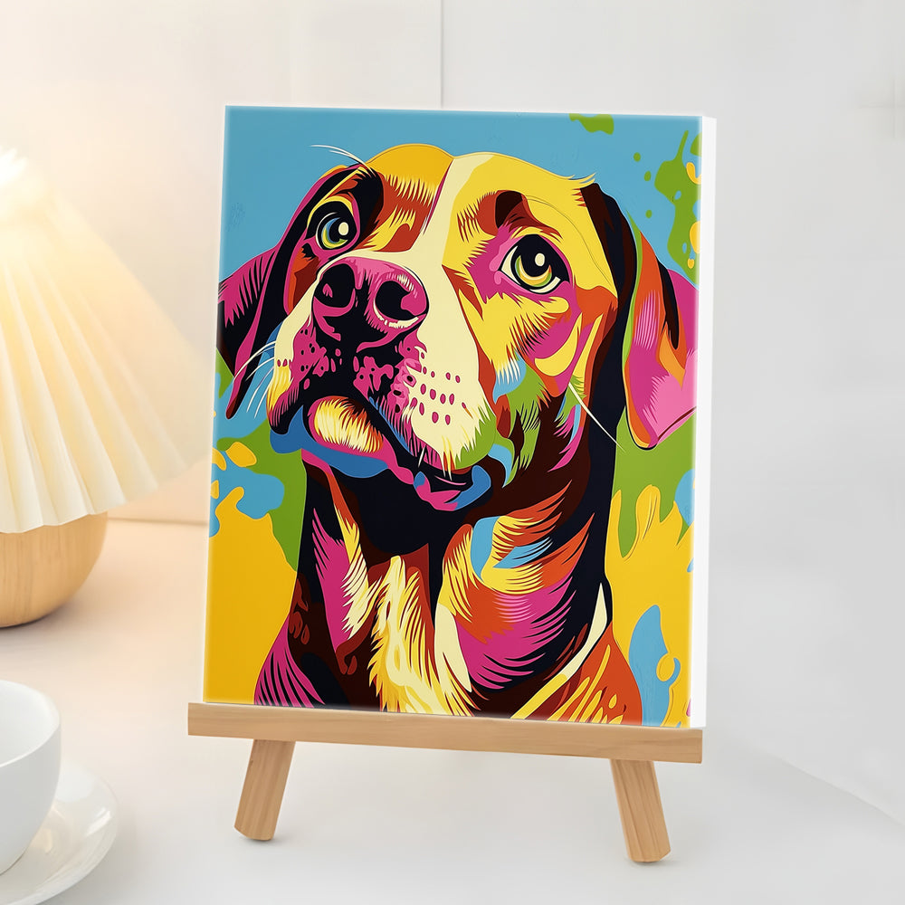 Kleurrijke Hond Mini Schilderen op Nummers