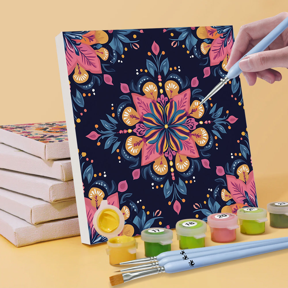 Kleurrijke Mandala 6 Stuks Mini Schilderen op Nummers