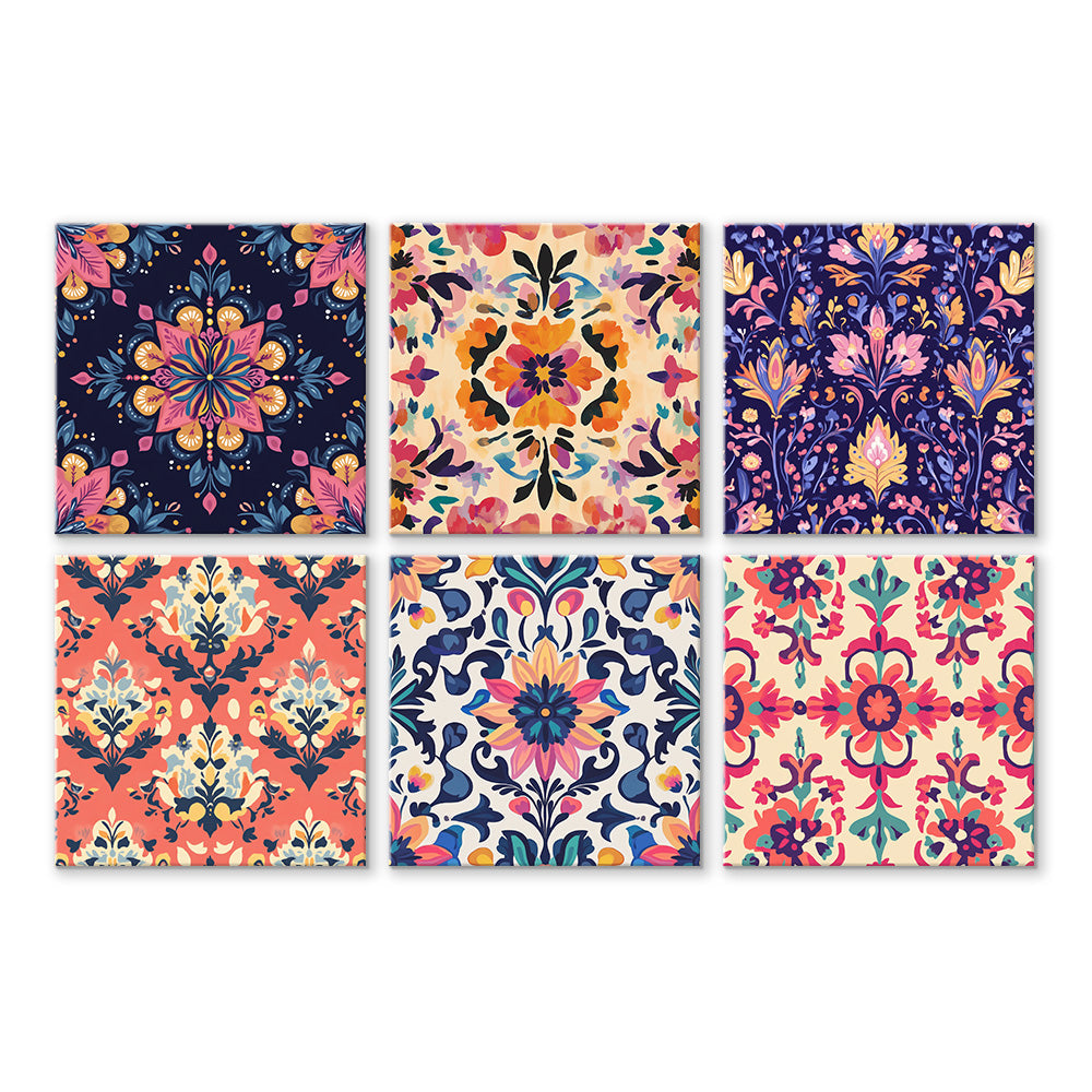Kleurrijke Mandala 6 Stuks Mini Schilderen op Nummers