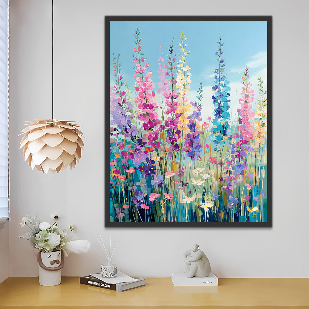 Kleurrijke Wilde Bloemen in de Lente Schilderen op Nummers