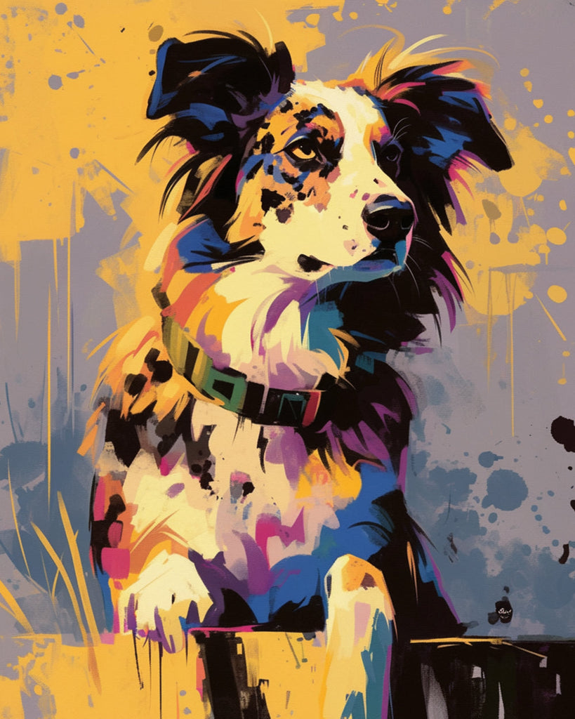 Knappe Border Collie Schilderen op Nummers