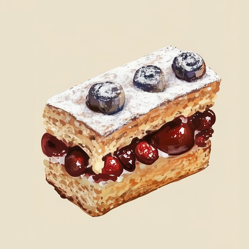 Krokante Napoleontaart Mini Schilderen op Nummers