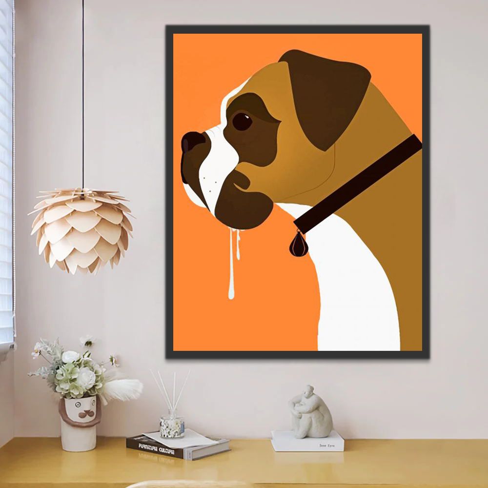 Kwijlende Cartoon Hond Schilderen op Nummers Kinderen