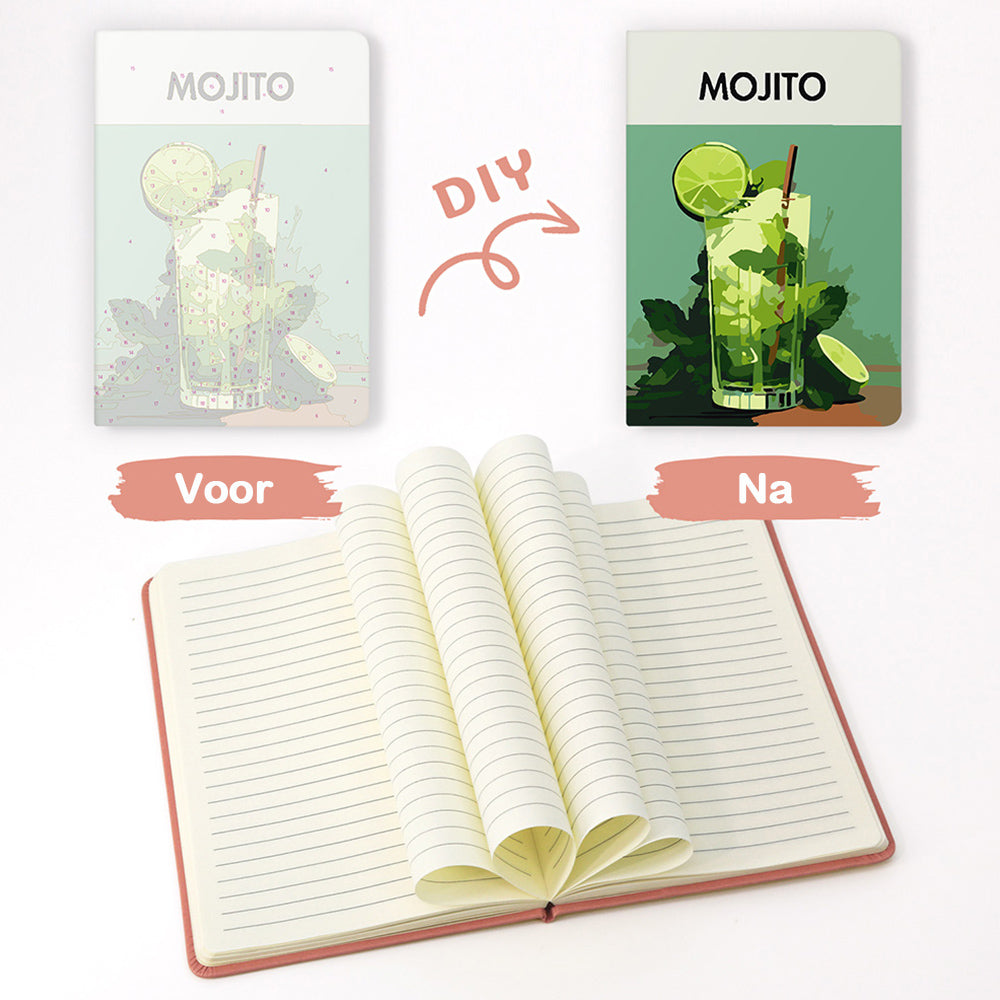 Lemon Mojito Notitieboek Schilderen op Nummers