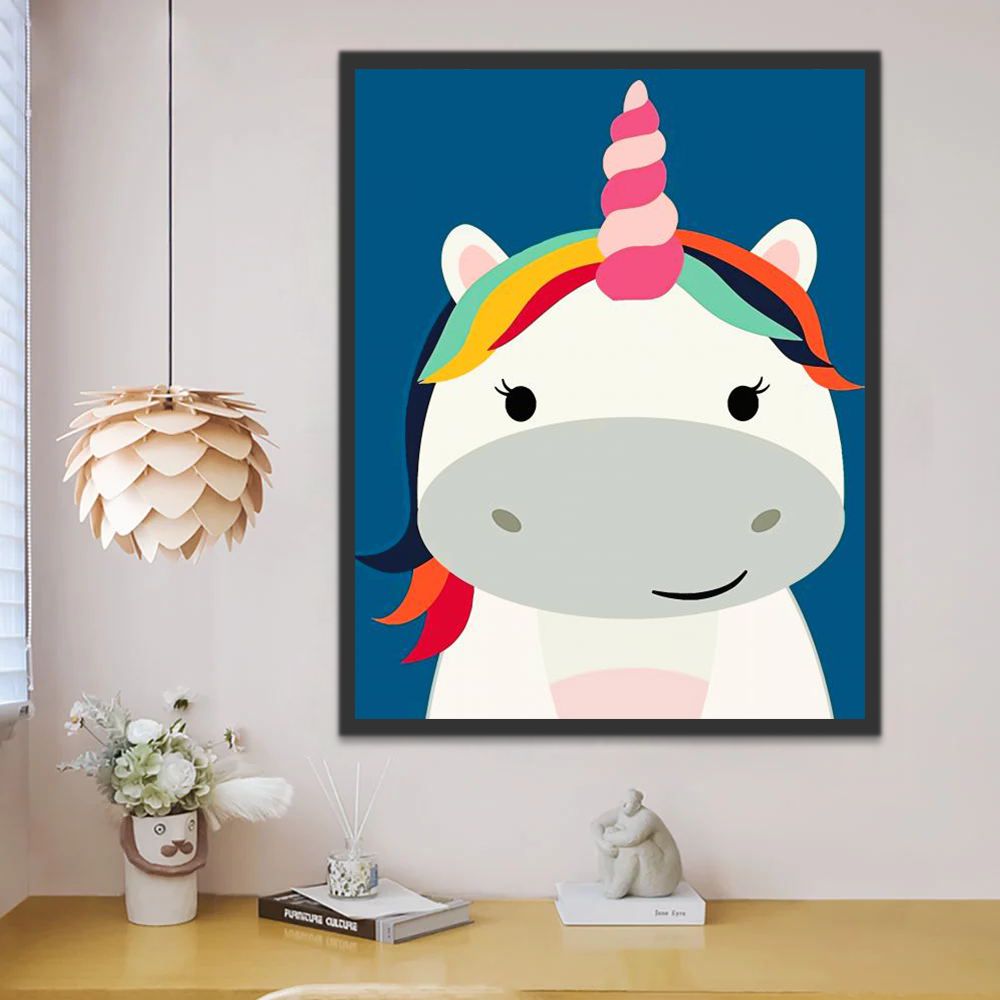 Leuke Roze Eenhoorn Schilderen op Nummers Kinderen