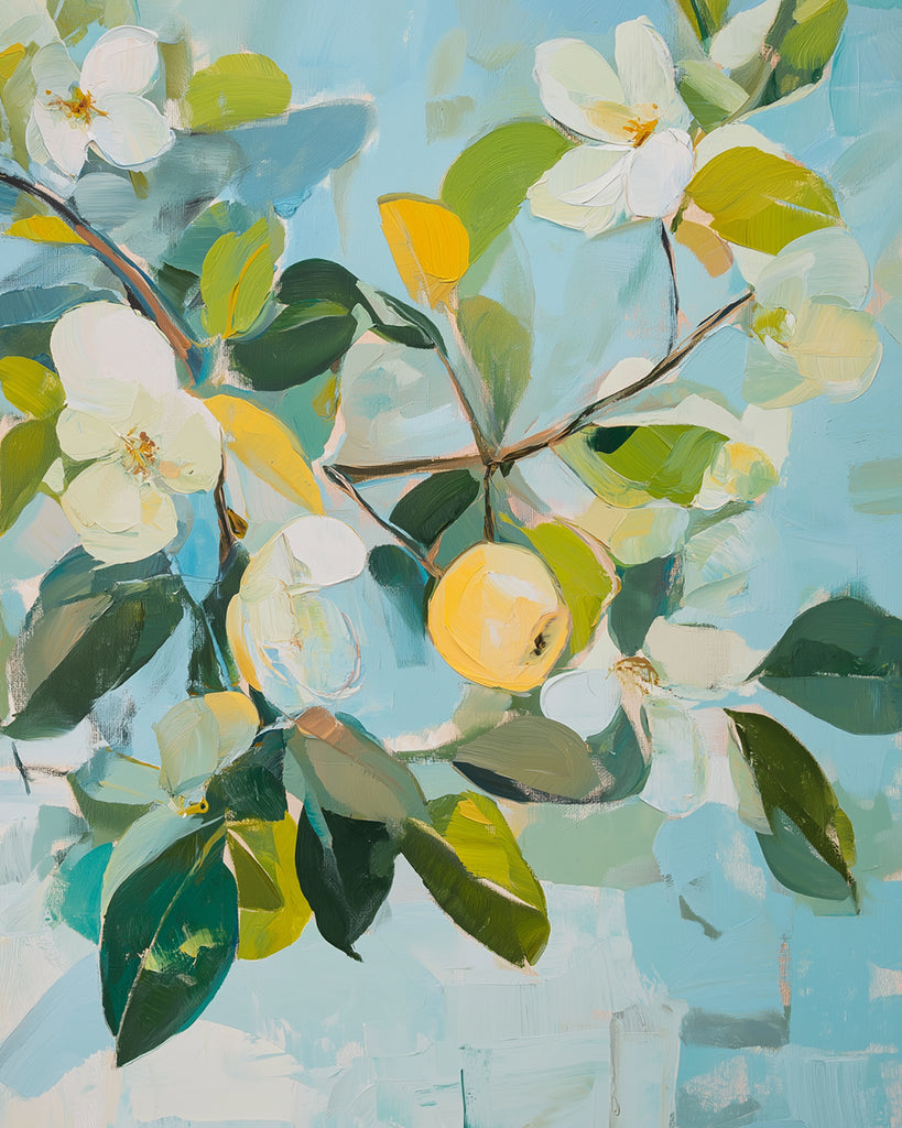 Loquat vruchten en bloemen Schilderen op Nummers