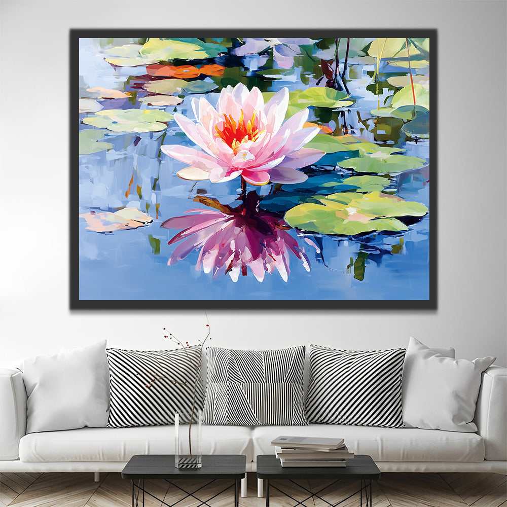Lotus in de Vijver Schilderen op Nummers
