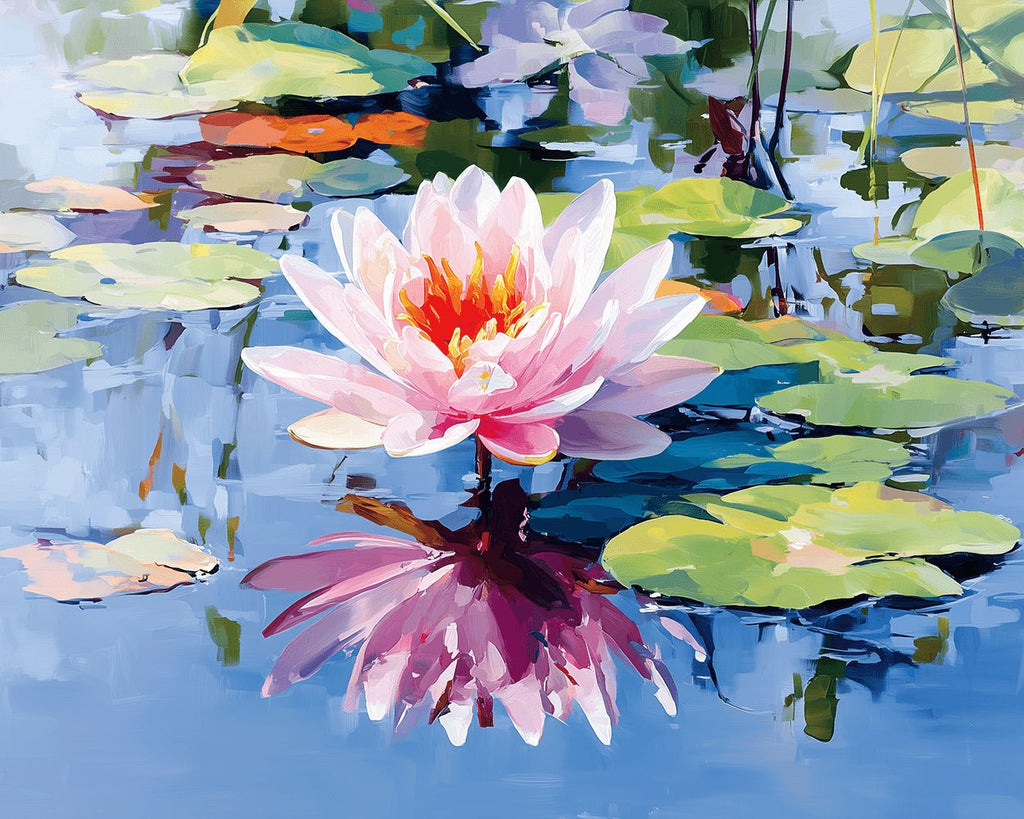Lotus in de Vijver Schilderen op Nummers