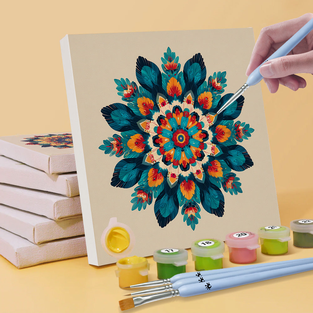 Lotus Mandala 6 Stuks Mini Schilderen op Nummers