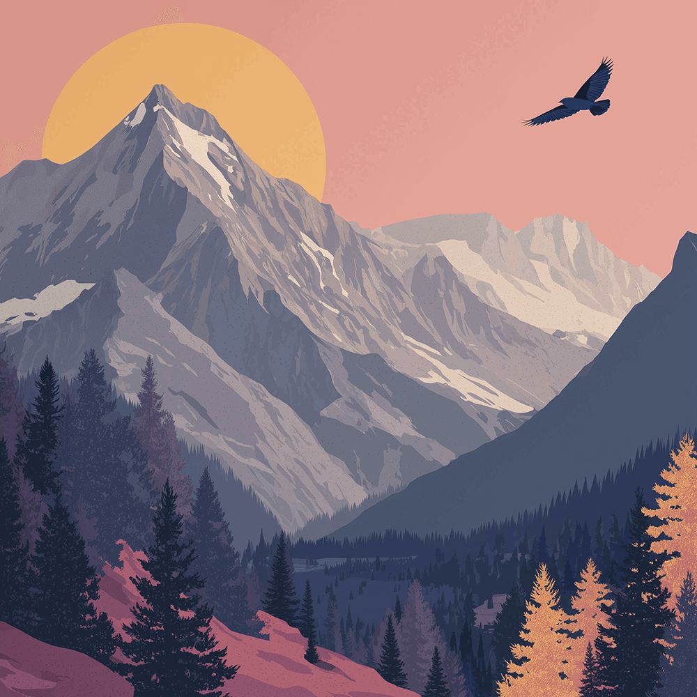 Majestueuze Bergen en Bossen Schilderen op Nummers