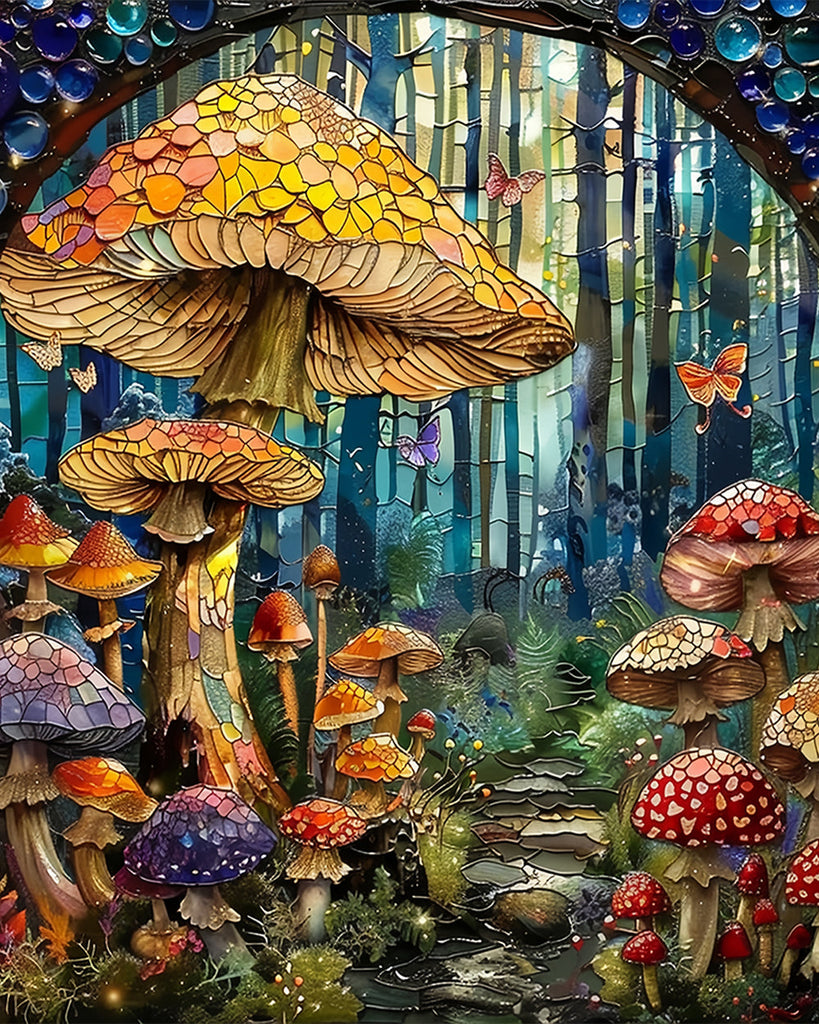 Metafysische Botanische Paddenstoelen Schilderen op Nummers