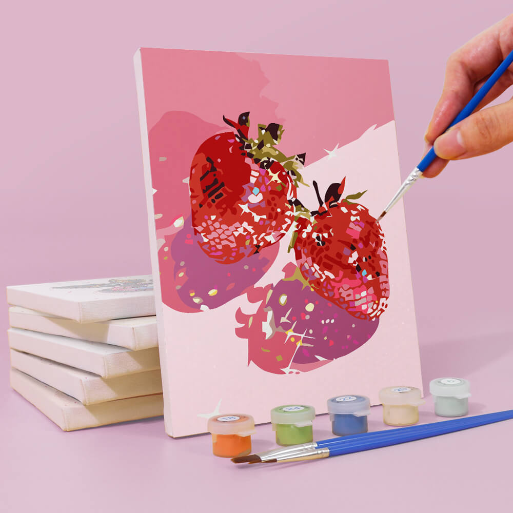 Metalen Fruit 6 Stuks Mini Schilderen op Nummers