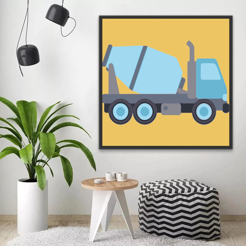 Mixertruck Kinderen Schilderen op Nummers