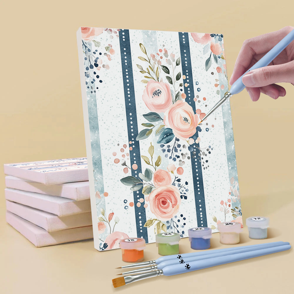 Mooie Bloemenverpakking 6 Stuks Mini Schilderen op Nummers