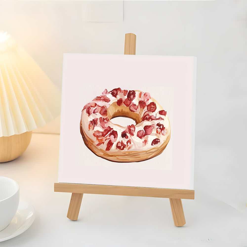 Overheerlijke Donut met een Laagje Mini Schilderen op Nummers