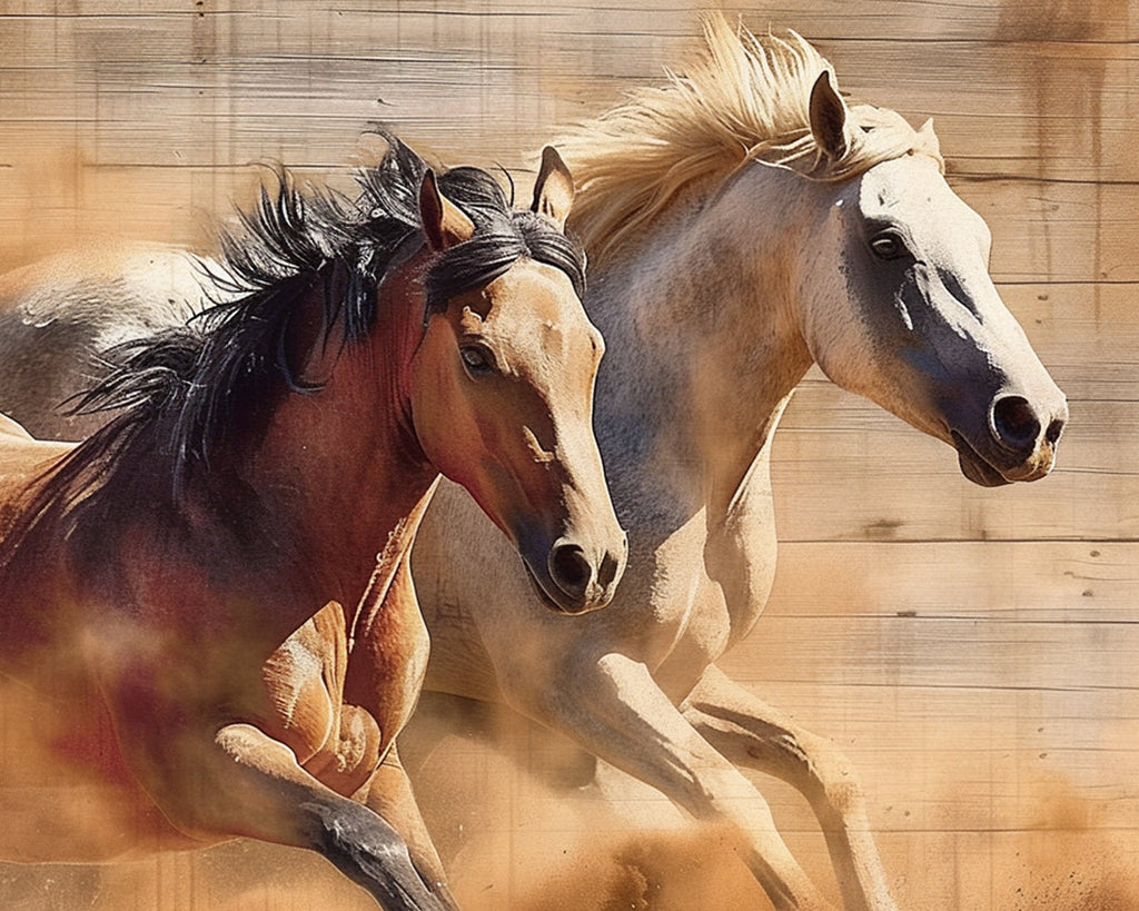 Paarden in de Race Schilderen op Nummers