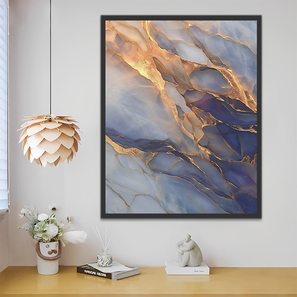Paarse Abstractie Schilderen op Nummers