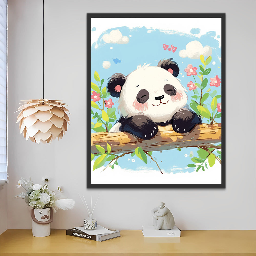 Panda in de Lente Schilderen op Nummers