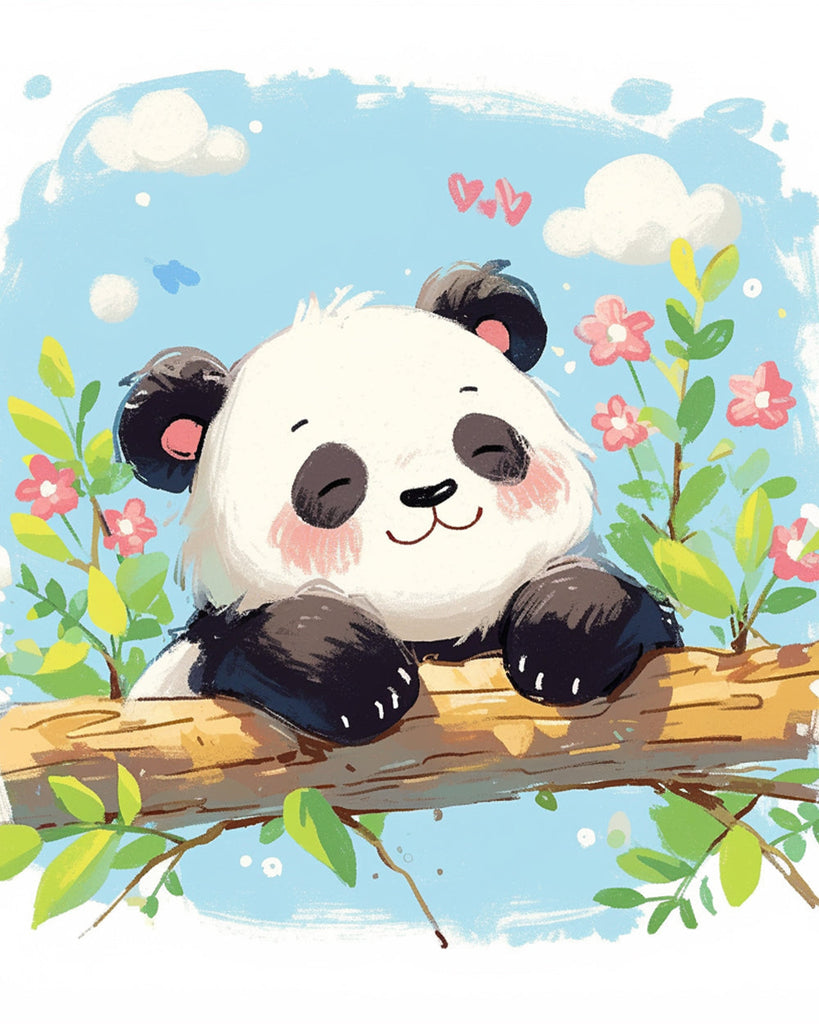 Panda in de Lente Schilderen op Nummers