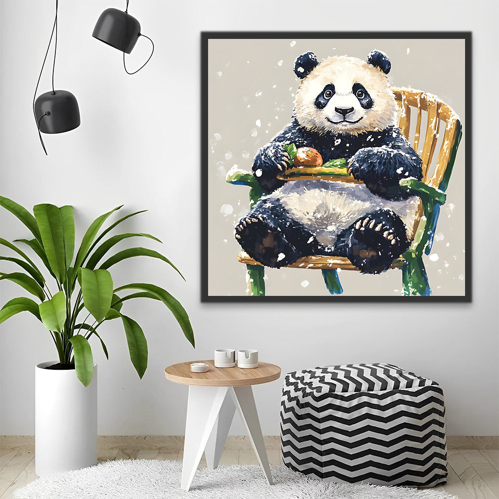 Panda in de Sneeuw Schilderen op Nummers