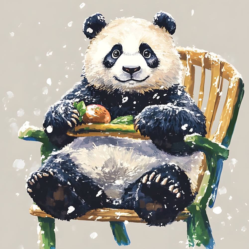Panda in de Sneeuw Schilderen op Nummers