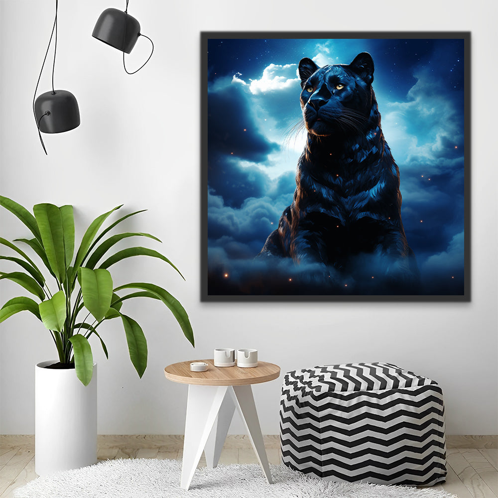 Panter en Donkere Wolken Schilderen op Nummers
