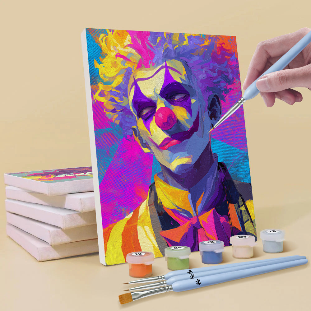 Popstijl Clown 6 Stuks Mini Schilderen op Nummers