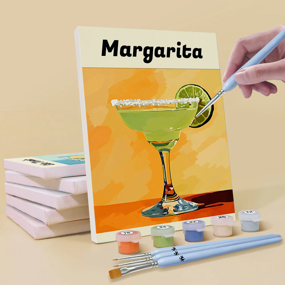 Populaire Cocktails 6 Stuks Mini Schilderen op Nummers