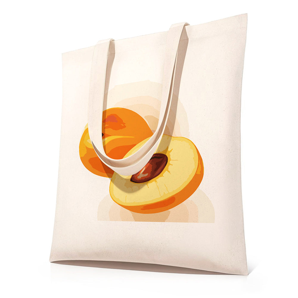 Rijpe Abrikozen Canvas Tote Bag Schilderen op Nummers