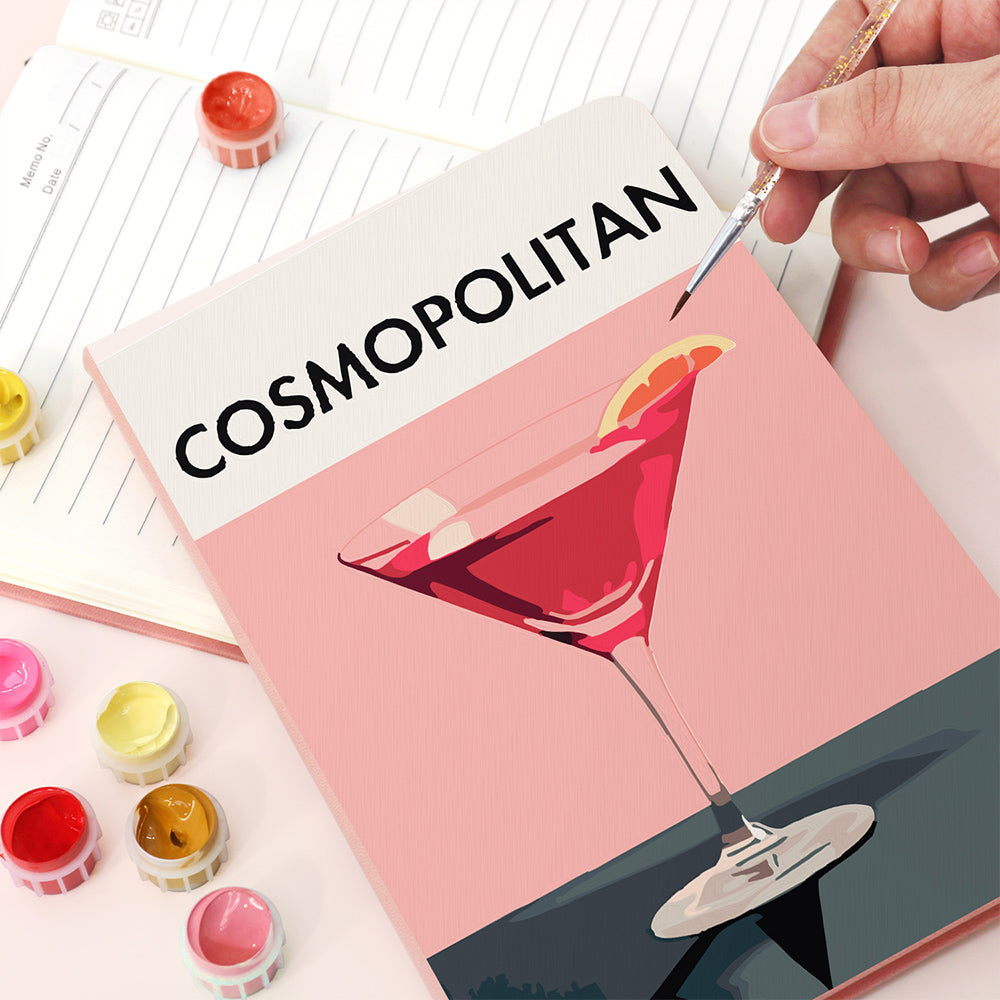 Rode Cocktail Notitieboek Schilderen op Nummers