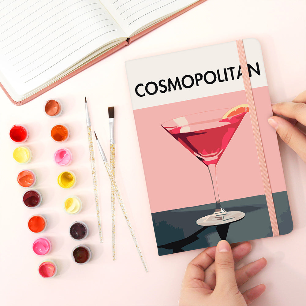 Rode Cocktail Notitieboek Schilderen op Nummers