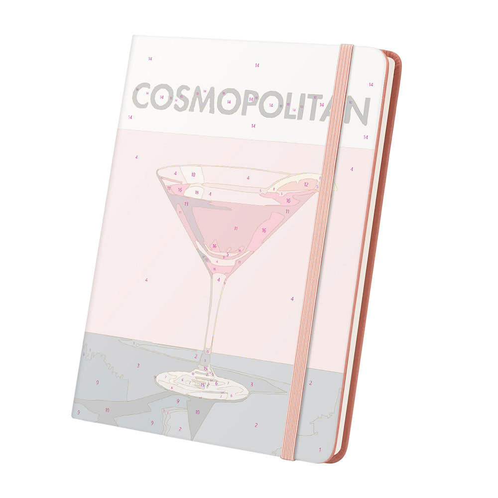 Rode Cocktail Notitieboek Schilderen op Nummers