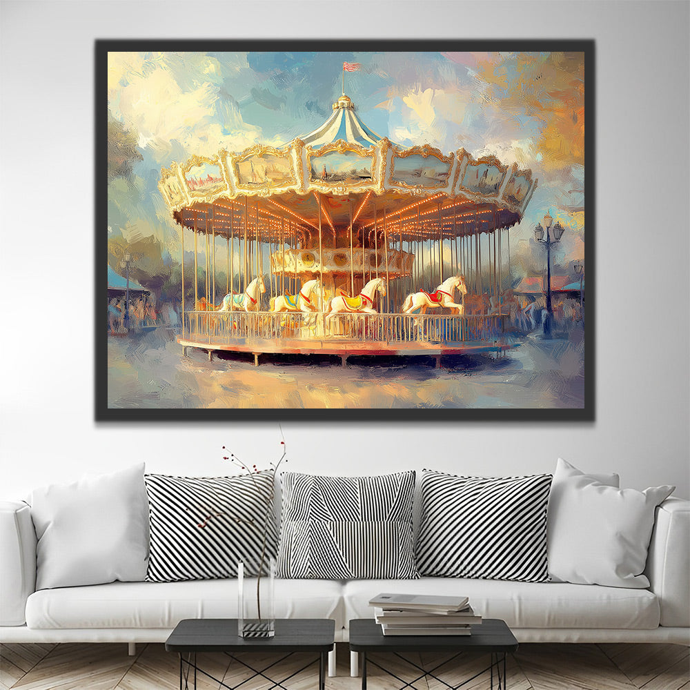 Romantische Carrousel Schilderen op Nummers
