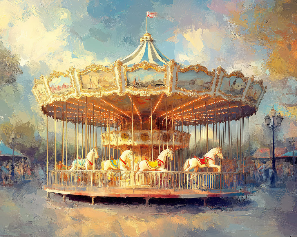 Romantische Carrousel Schilderen op Nummers