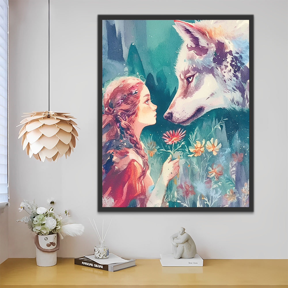 Roodhaar en de Witte Wolf Schilderen op Nummers