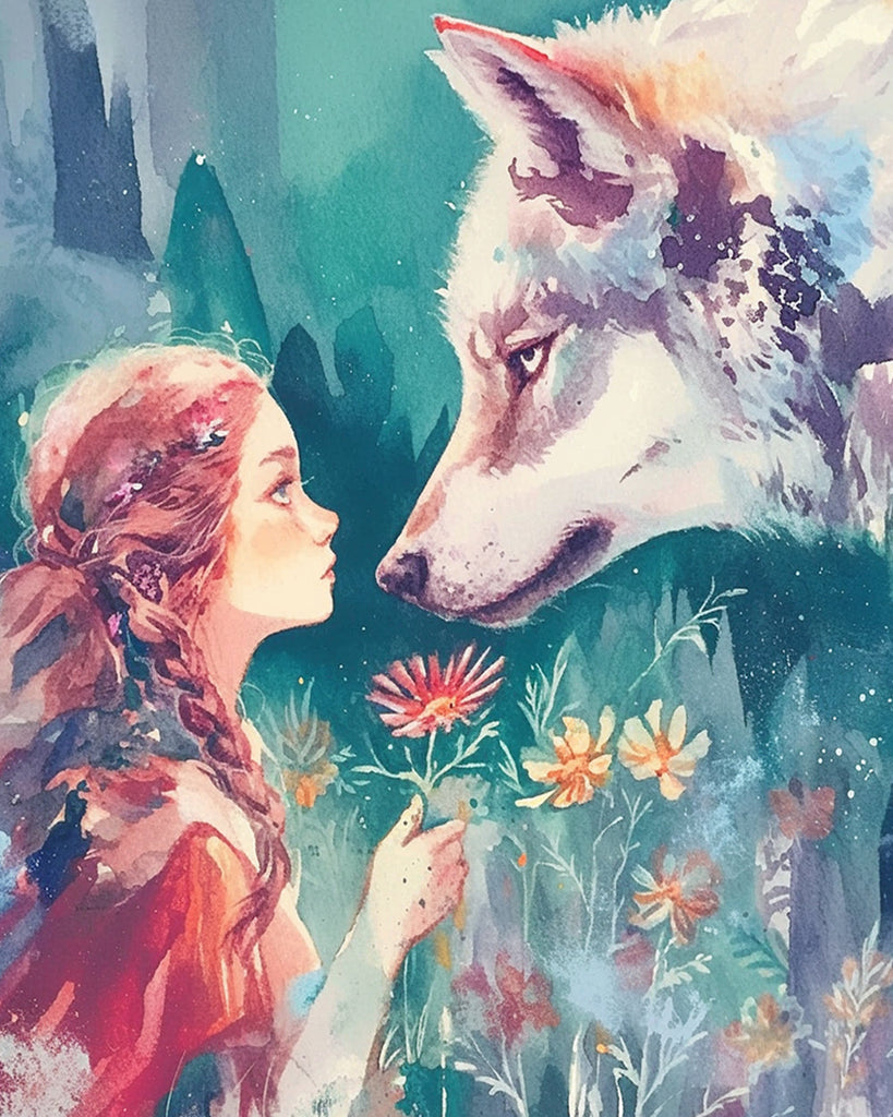 Roodhaar en de Witte Wolf Schilderen op Nummers