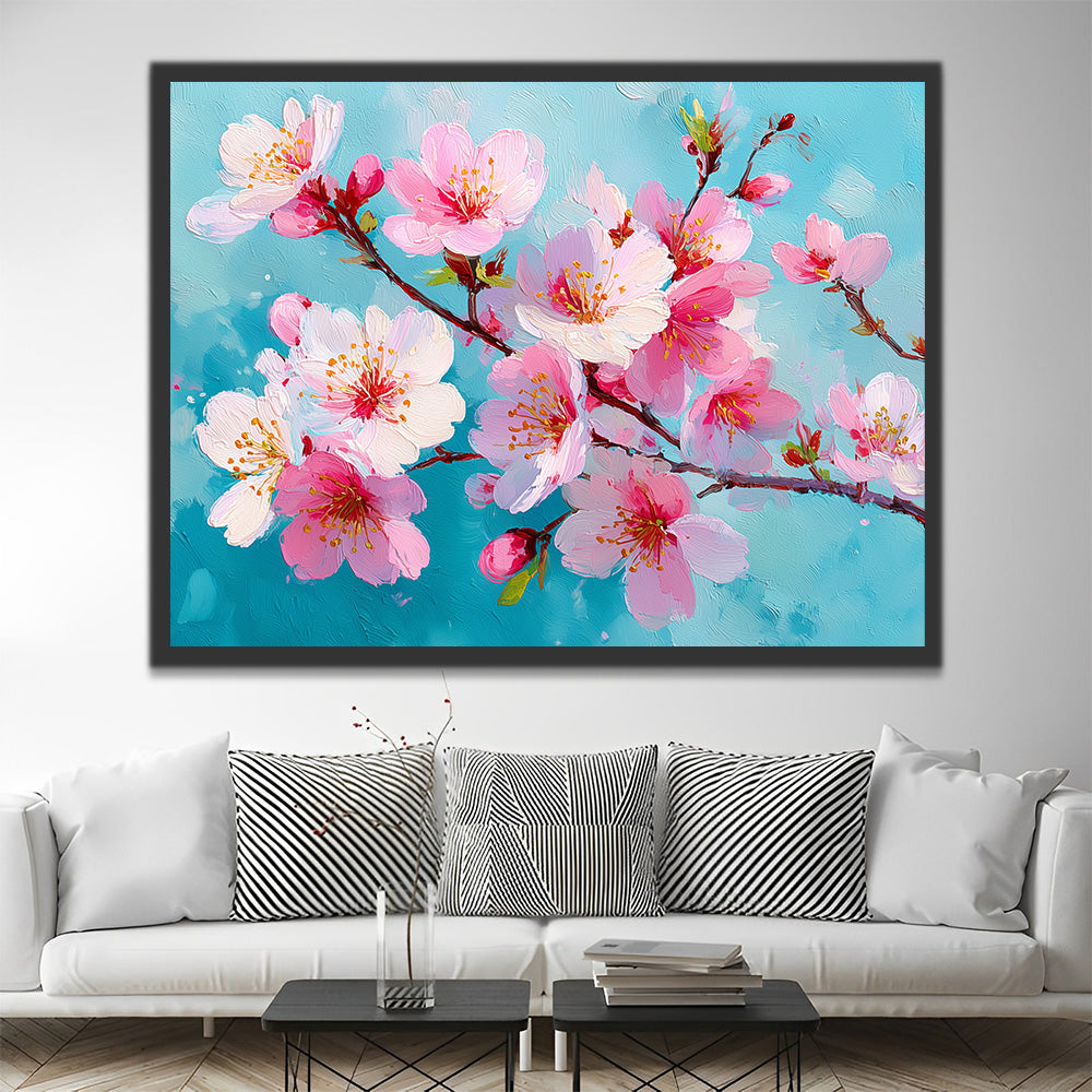 Roze Begonia’s Schilderen op Nummers