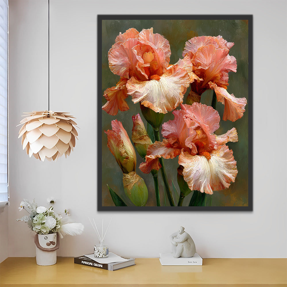 Roze Irissen Schilderen op Nummers