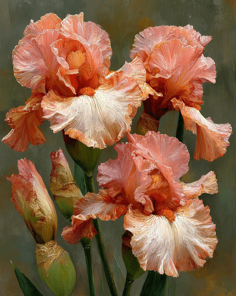 Roze Irissen Schilderen op Nummers