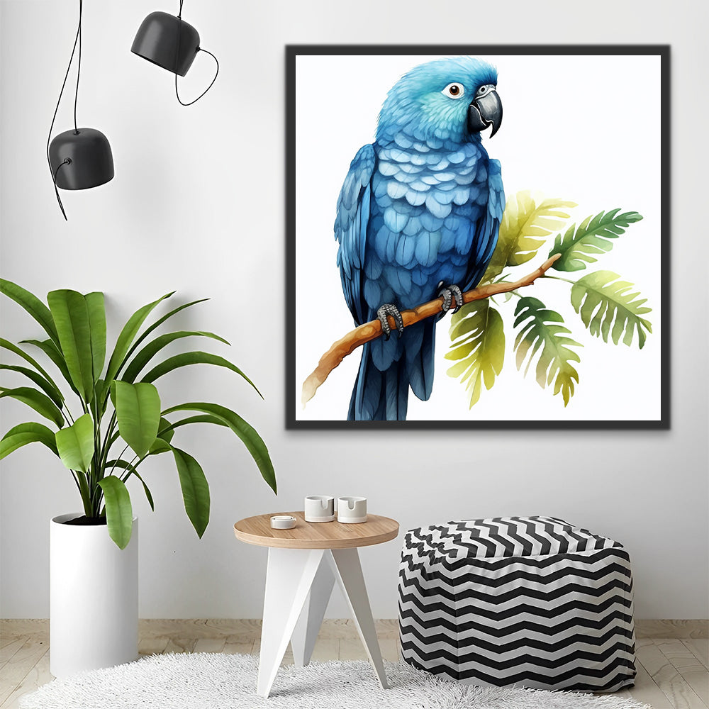 Schattige Blauwe Papegaai Schilderen op Nummers