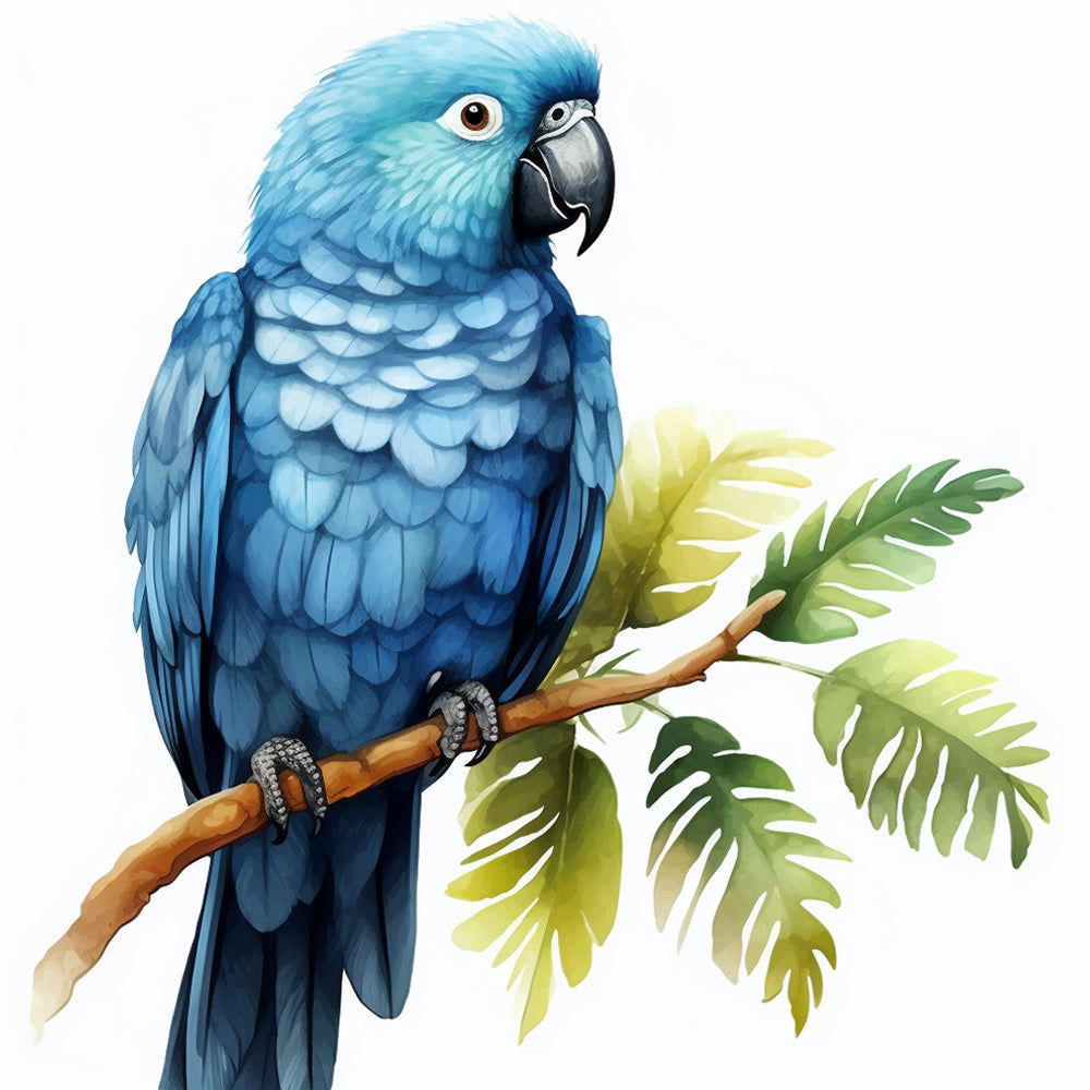 Schattige Blauwe Papegaai Schilderen op Nummers