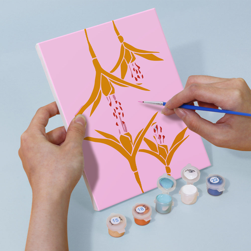 Simpele Bloemen 6 Stuks Mini Schilderen op Nummers